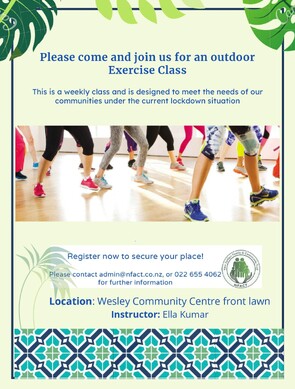 Outdoor Exercise Class - Weekly at Wesley Community Centre