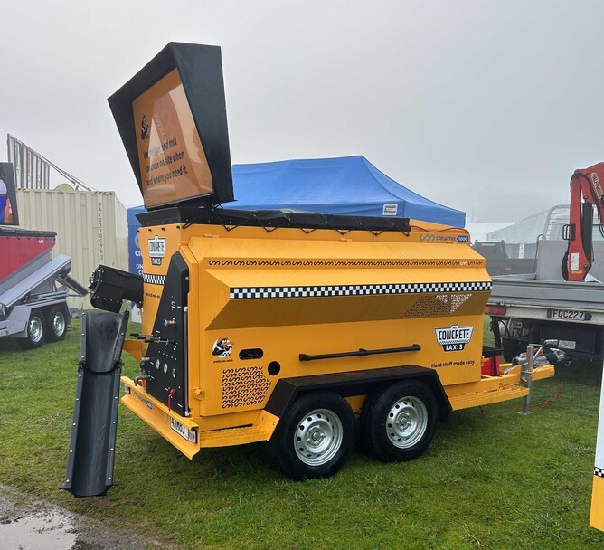 NZ Concrete Taxi parked up at Crewmix's Fieldays trade stand