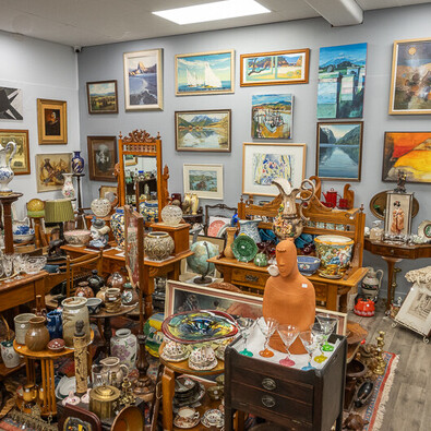 collection of art and vintage photographs at Rotorua Antiques & Collectables
