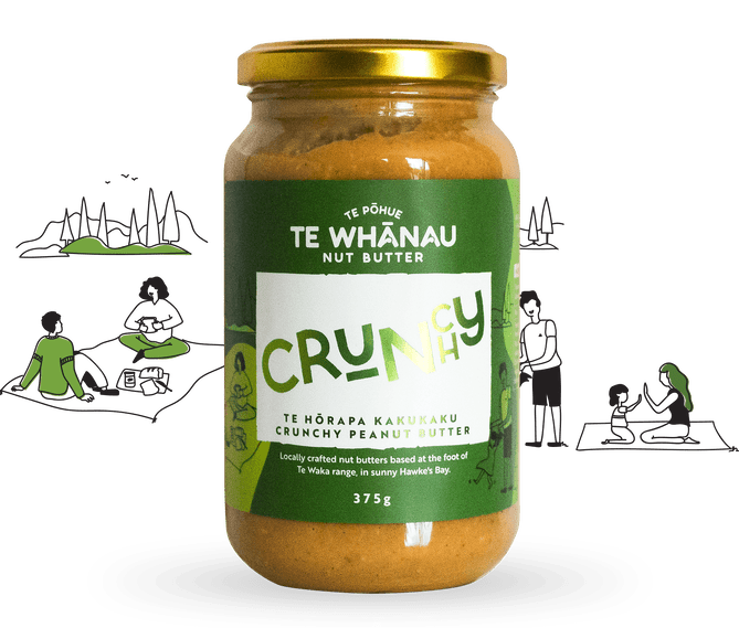 Crunchy peanut butter | handcrafted nut butter, small batch handmade | Te Whanua Hawkes Bay peanut butters