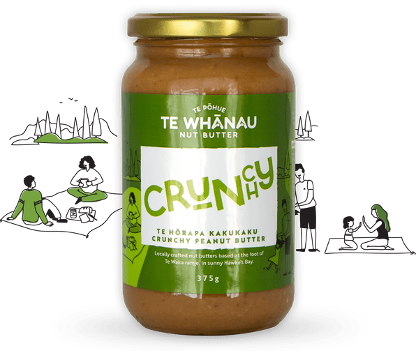 Crunchy Peanut Butter made in Hawke's Bay. Community based and locally crafted. | Te Whanau Nut Butter