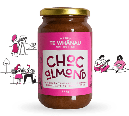Choc Almond Nut Butter made in Hawke's Bay. Community based and locally crafted. | Te Whanau Nut Butter