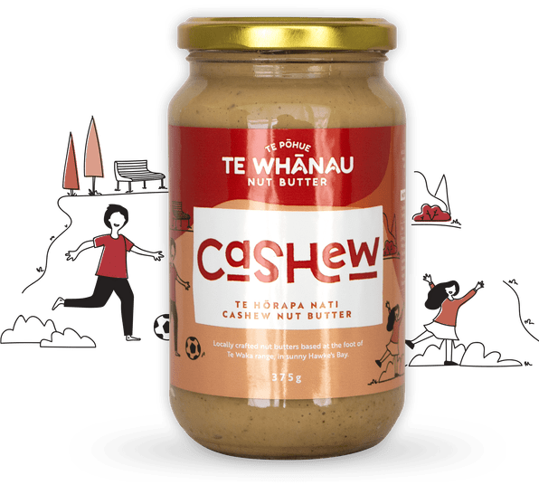 Creamy cashew nut butter made in New Zealand, inspired by the Gabrielle Floods 