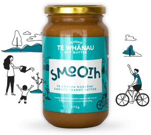 wholesome, natural handcrafted smooth peanut butter. Small batch made in New Zealand
