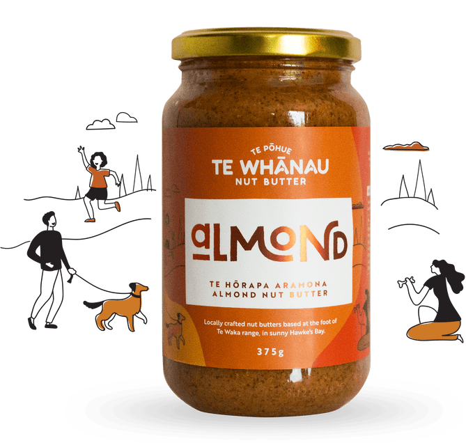 Almond butter | handcrafted nut butter | Te Whanua Hawkes Bay peanut butters