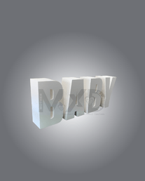 Foam letter baby table