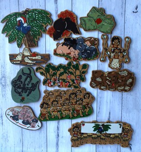 Christmas - Pukeko in a Ponga Tree Magnetic Puzzle