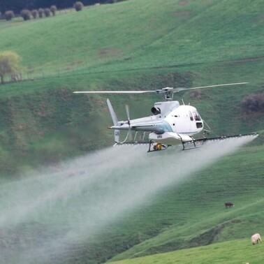 helicopter spraying