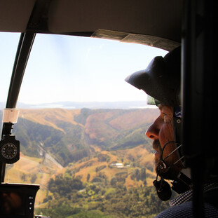 Rotor work truck at snow