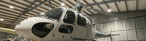 helicopter in hanger