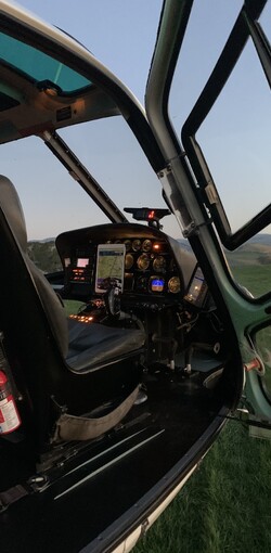 inside helicopter