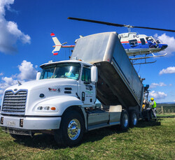 truck and helicopter