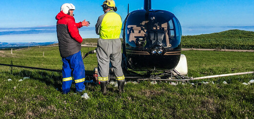 helicopter in hanger