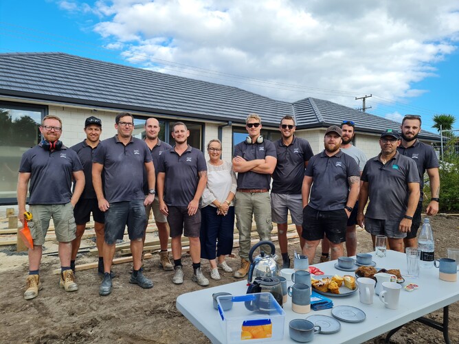 The team from Classic builders whilst building the new home