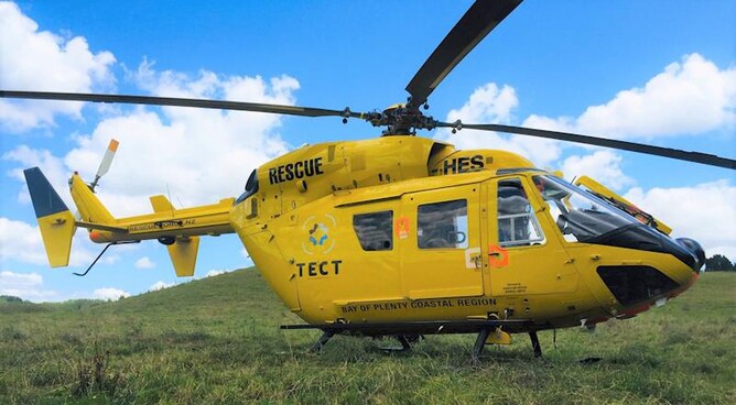 TECT Rescue Helicopter in field