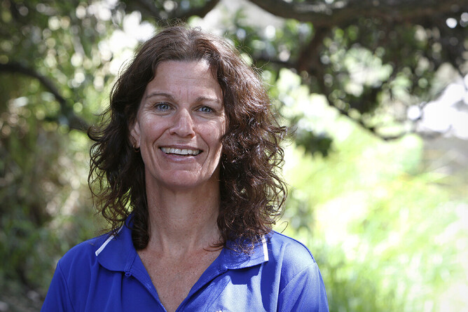 Supportive care nurse Angelique Ensor smiles for photo