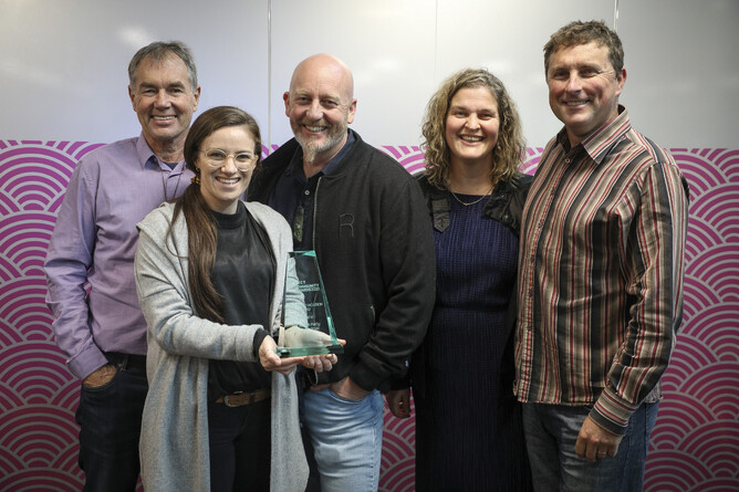 The Search Party Charitable Trust pose with their award