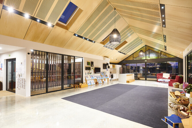 Inside the main room of the Te Puna Kindergarten
