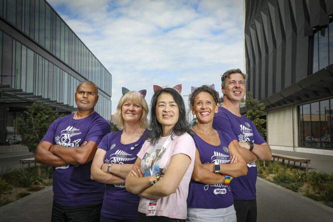 The STEMFest team pose on Durham Street