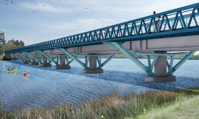 Artist impression of Wairoa River Bridge