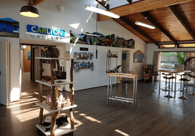 Inside of Katch Katikati displaying gifts for sale and brochures