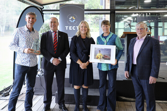 James Power's parents receive Youth Spirit Award on James' behalf from the Mayors