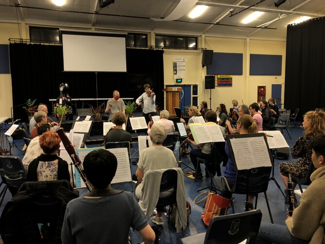 BOP Symphonia rehearse with Martin Riseley for Northern Lights concert