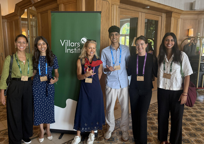 Amanda with students at Arizona State University
