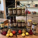 beautiful range of homemade relishes, jams and pickles