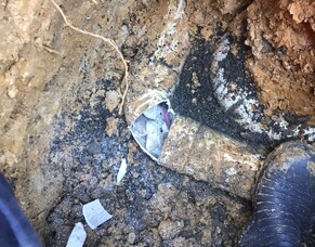 Concrete Slurry Clog Causes Flooding Drama at Private Property