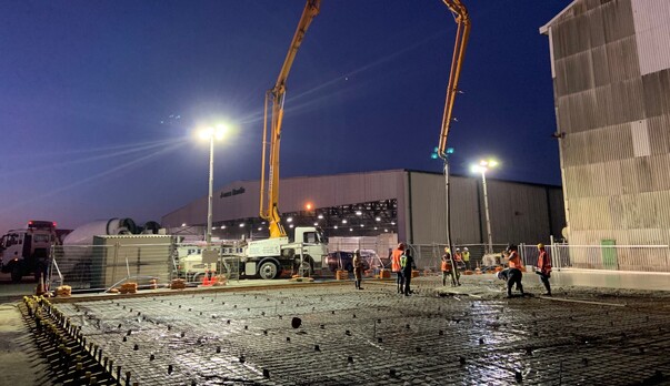 Abbotts Completes Major Concrete Pour at James Hardie Penrose Facility