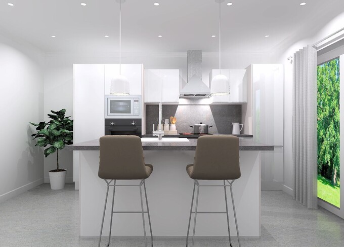 from $23,231.40* - Artis Alpine White / Black Concrete Reproduction