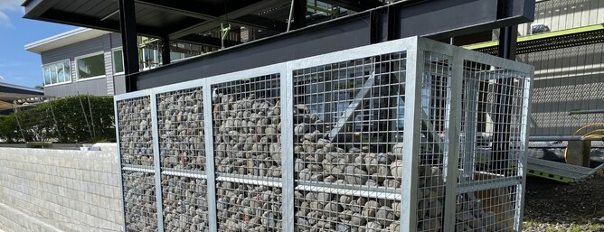 Custom gabion baskets Whitianga Waterways