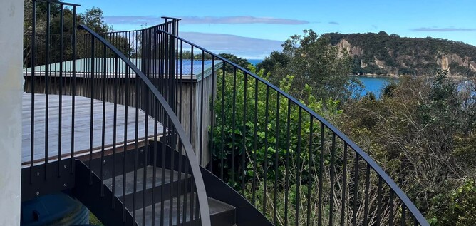 Coastal balastrade steel fencing