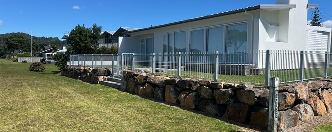 Coastal-safe galvansied steel fencing in Tairua by Alted