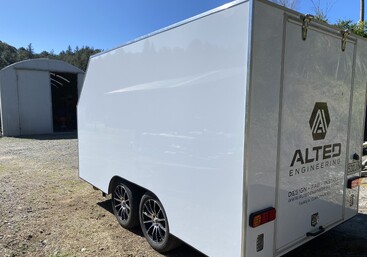Enclosed custom trailer by Alted