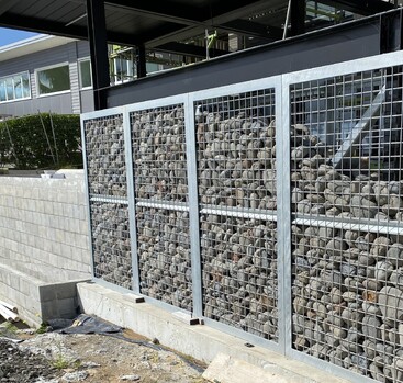 Gabion basket fencing for Whitianga Waterways