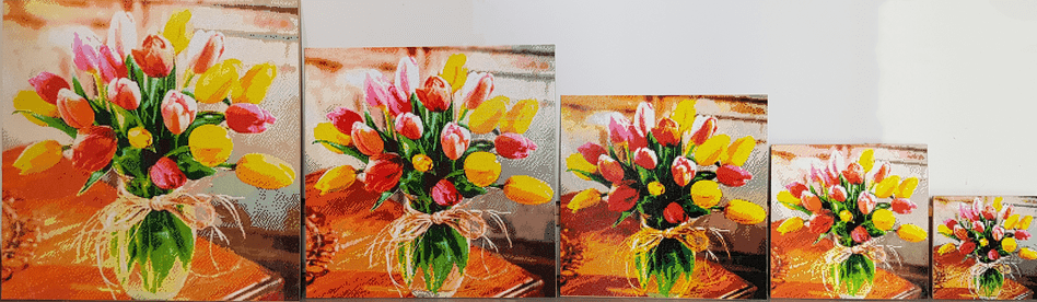 Orange Tulips Flowers - Diamond Paintings 