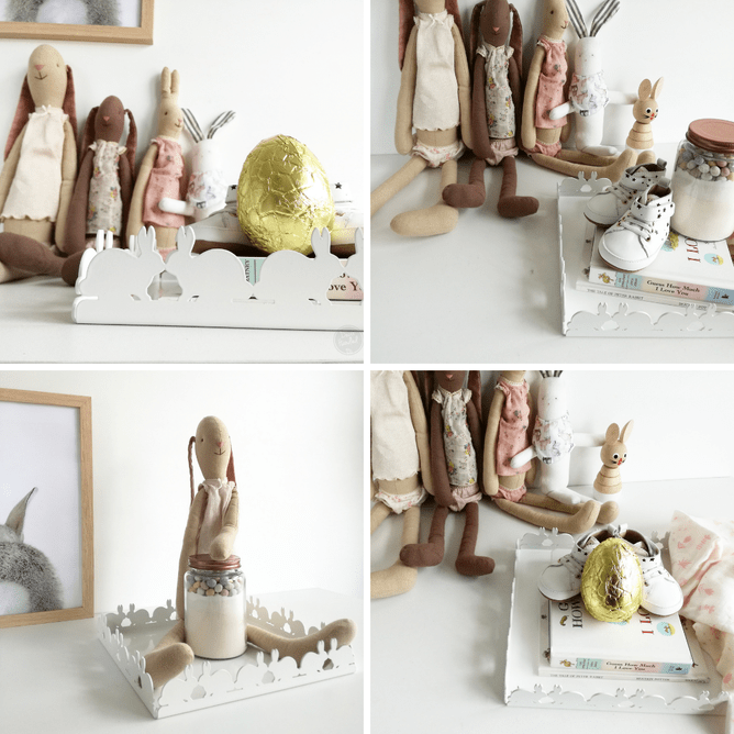 Minimalist Bunny Rabbit Tray - Decor Handled