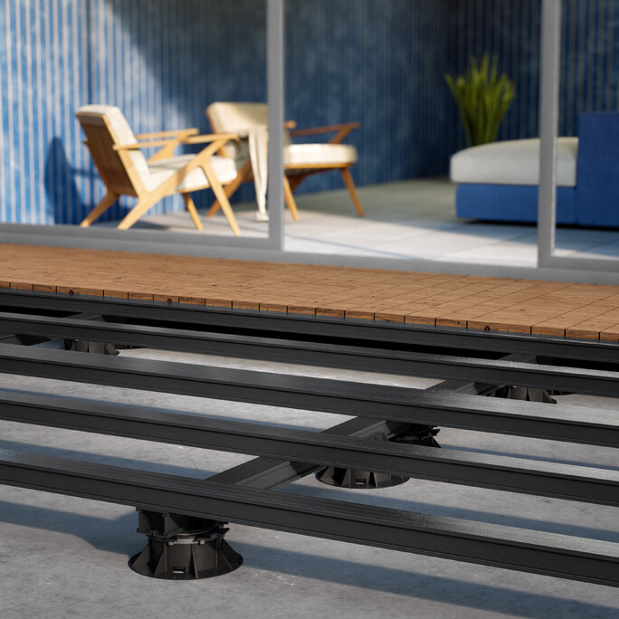TreadTech Aluminium Deck Joists and Pedestals