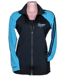 Long Sleeve Gymnastic Leotard with a flower and Silver sequin spiral and a colour fade of Pink and Yellow