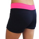 Men's and Boys Unitards Gymnastics in Navy with bottom sides in Black curve stripes and top neck and shoulder fade in White