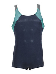 Men's and Boys Unitards Gymnastics in Black with a Teal green on the top sides straps of armpits