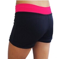 Men's and Boys Unitards Gymnastics in Red with bottom sides in Black curve stripes with top neck and shoulder fade in White