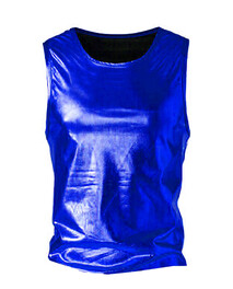 Men's and Boys Unitards Gymnastics in Navy with bottom sides in Black curve stripes and top neck and shoulder fade in White