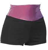Gymnastics Hotpants in Black with the waist covered in Fuschia