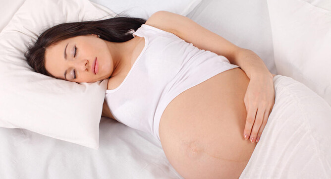 pregnant woman sleeping