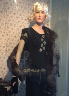 Peggy Seville in the Morrinsville Railway Display at Morrinsville Museum