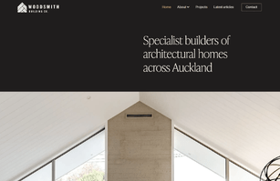 Text excerpt from Woodmsith Building Co website, showing an exmaple of content writing for websites