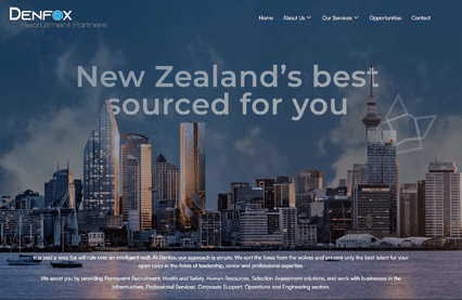 Sample text image from Denfox Recruitment website content.